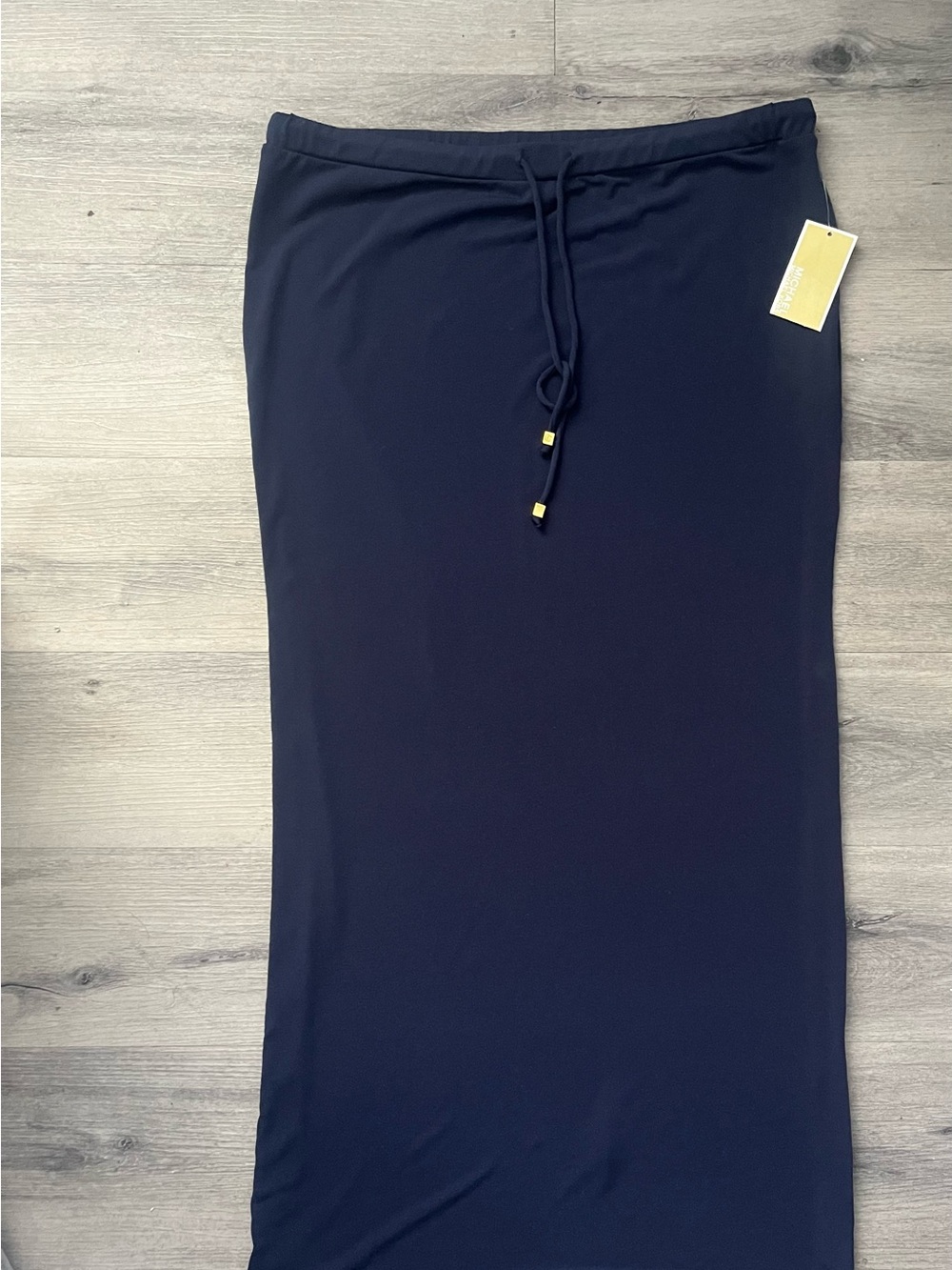 Michael Kors Navy Drawstring Skirt
